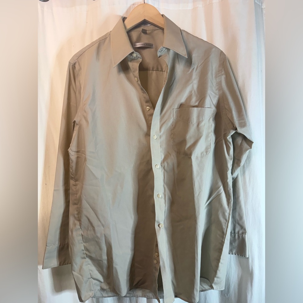Geoffrey Beene Light Beige Button-Up Shirt